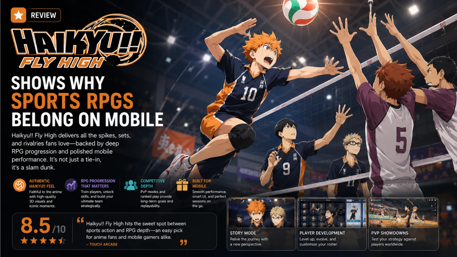 HAIKYU!! FLY HIGH Shows Why Sports RPGs Belong on Mobile abstract editorial cover