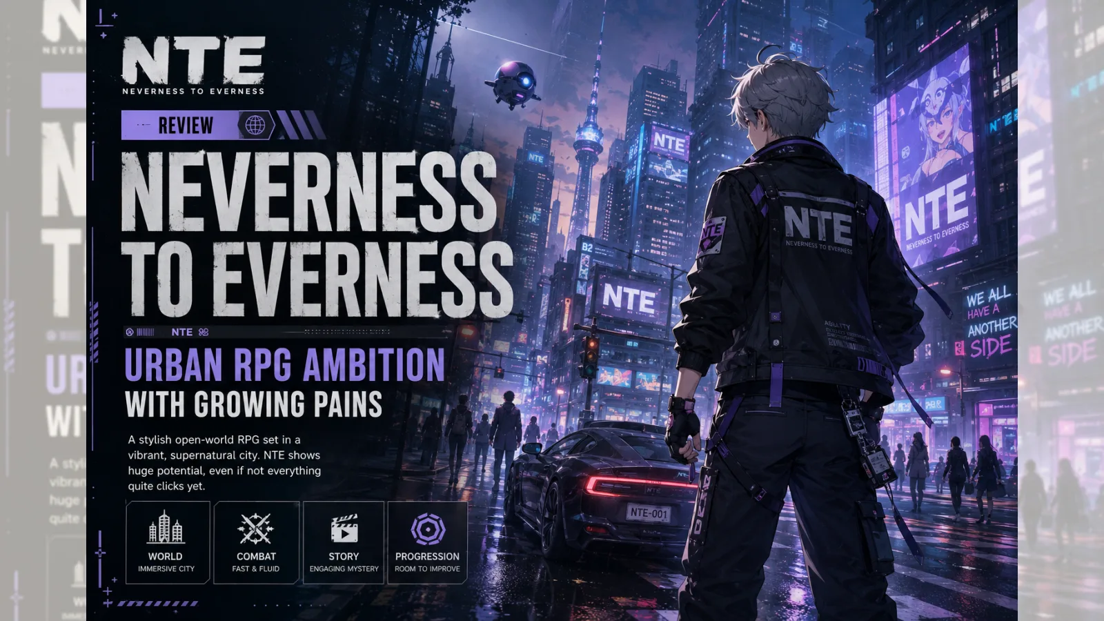 Neverness to Everness Review: Urban RPG Ambition With Growing Pains abstract editorial cover