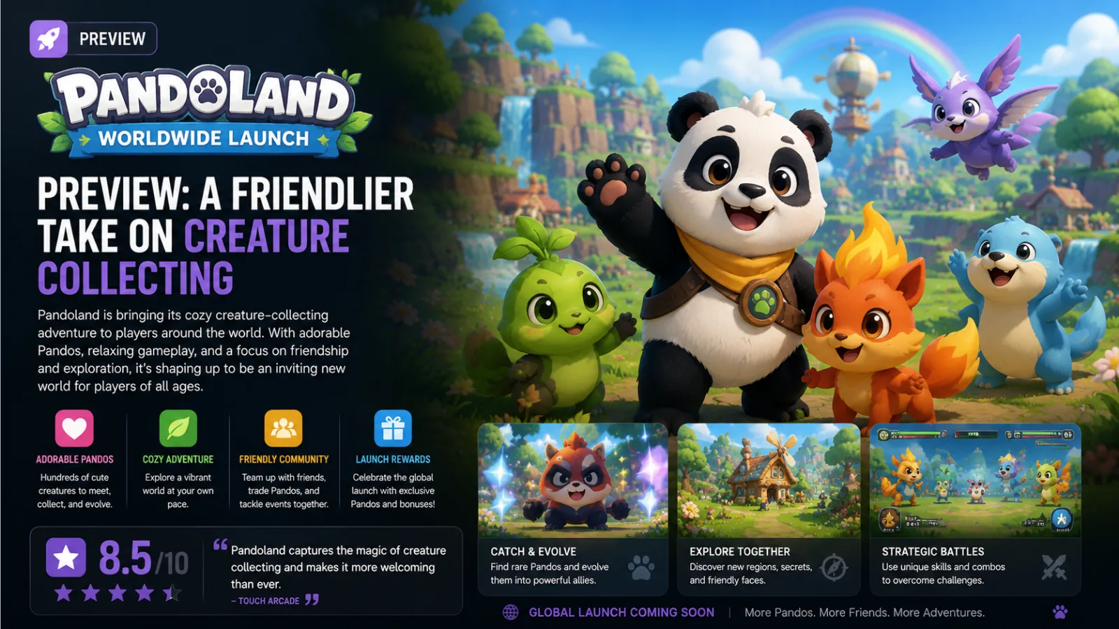 Pandoland Worldwide Launch Preview: A Friendlier Take on Creature Collecting abstract editorial cover