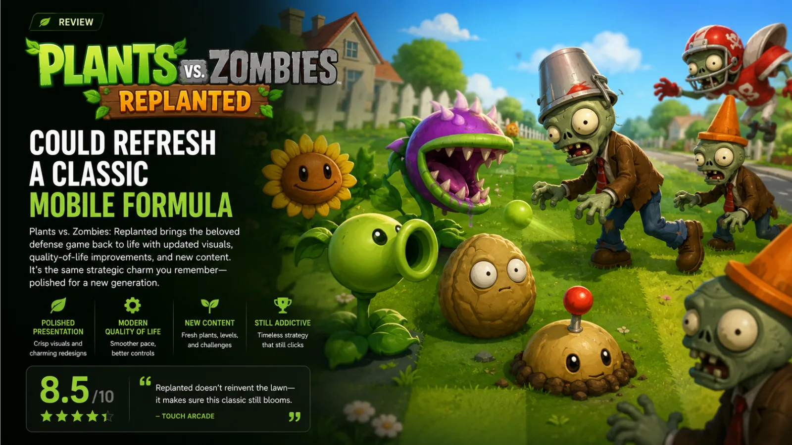 Plants vs. Zombies: Replanted Could Refresh a Classic Mobile Formula abstract editorial cover