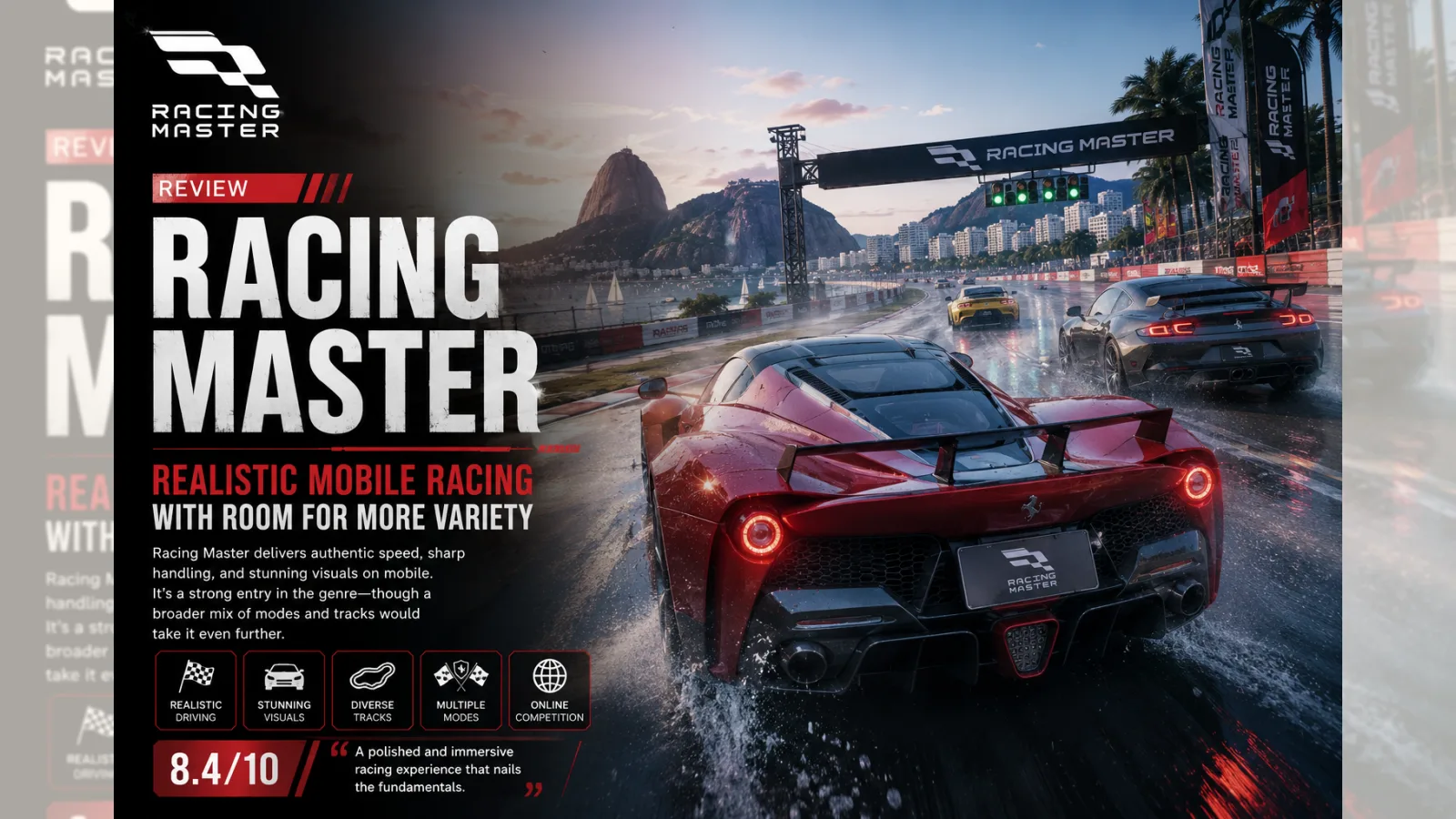 Racing Master Review: Realistic Mobile Racing With Room for More Variety abstract editorial cover